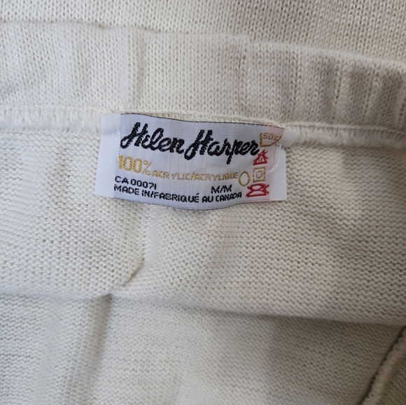 Vtg Helen Harper 50s Classic Preppy Cream Midi Neutral Quiet Luxury Size S - Picture 4 of 4